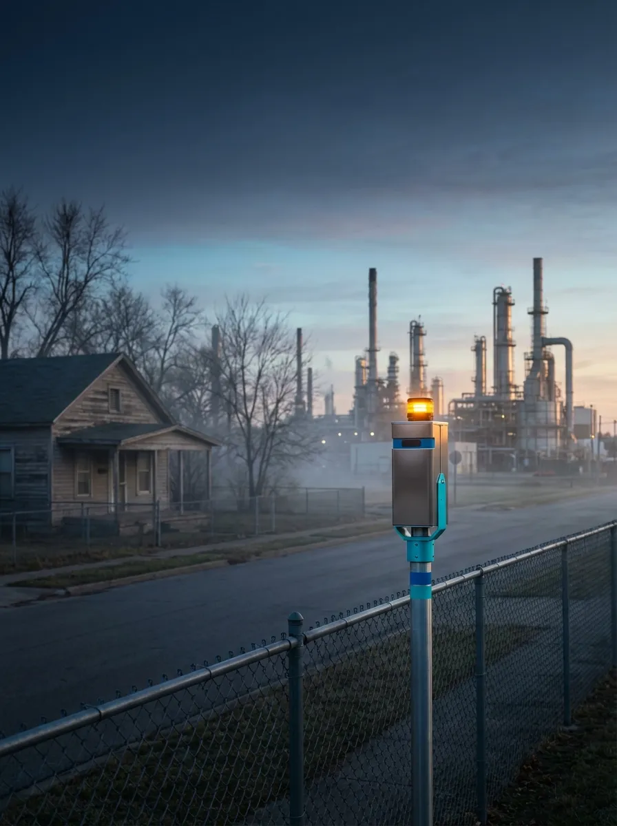 Industrial facility with stacked Title V air permit applications waiting in an agency review queue